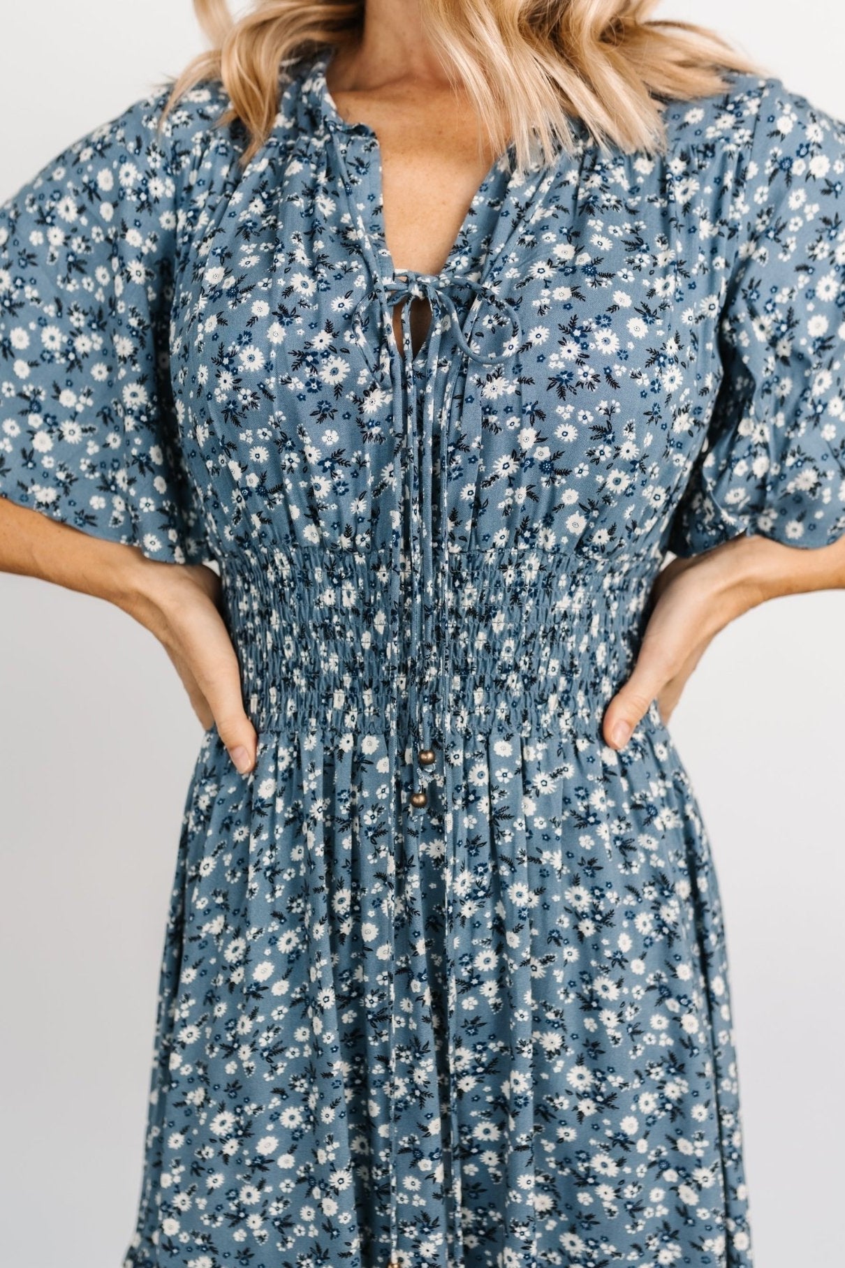 Spell Boho Midi Dress | Blue Floral - Image 2