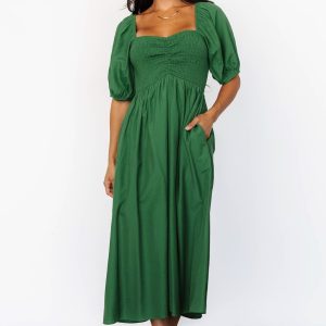 Stefania Midi Dress | Green