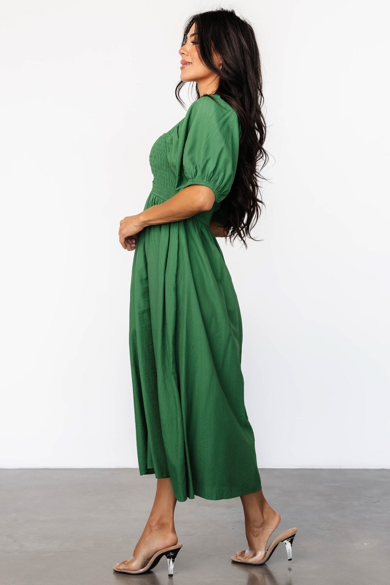 Stefania Midi Dress | Green - Image 7