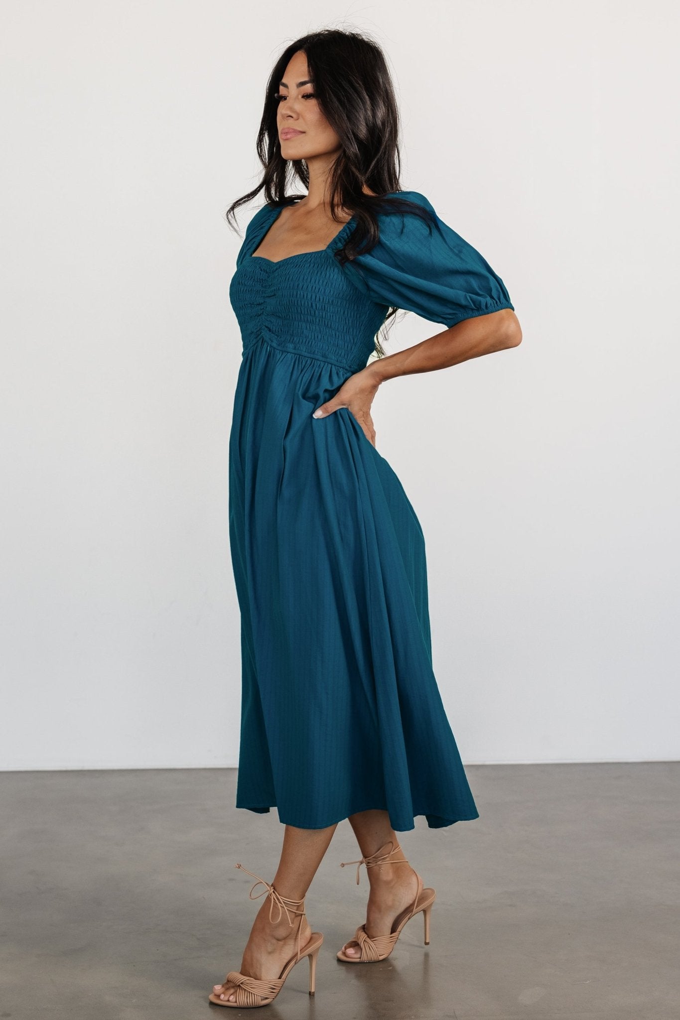 Stefania Midi Dress | Mediterranean Blue - Image 3