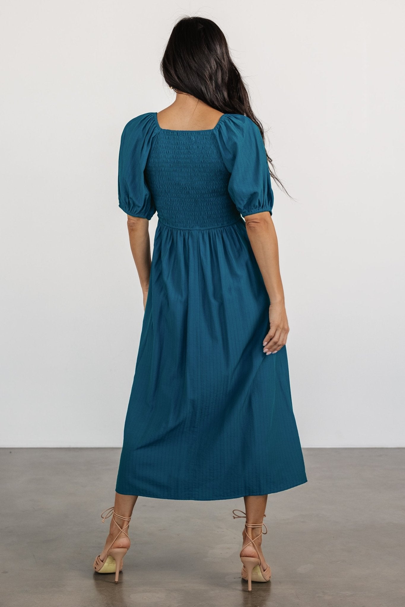 Stefania Midi Dress | Mediterranean Blue - Image 4