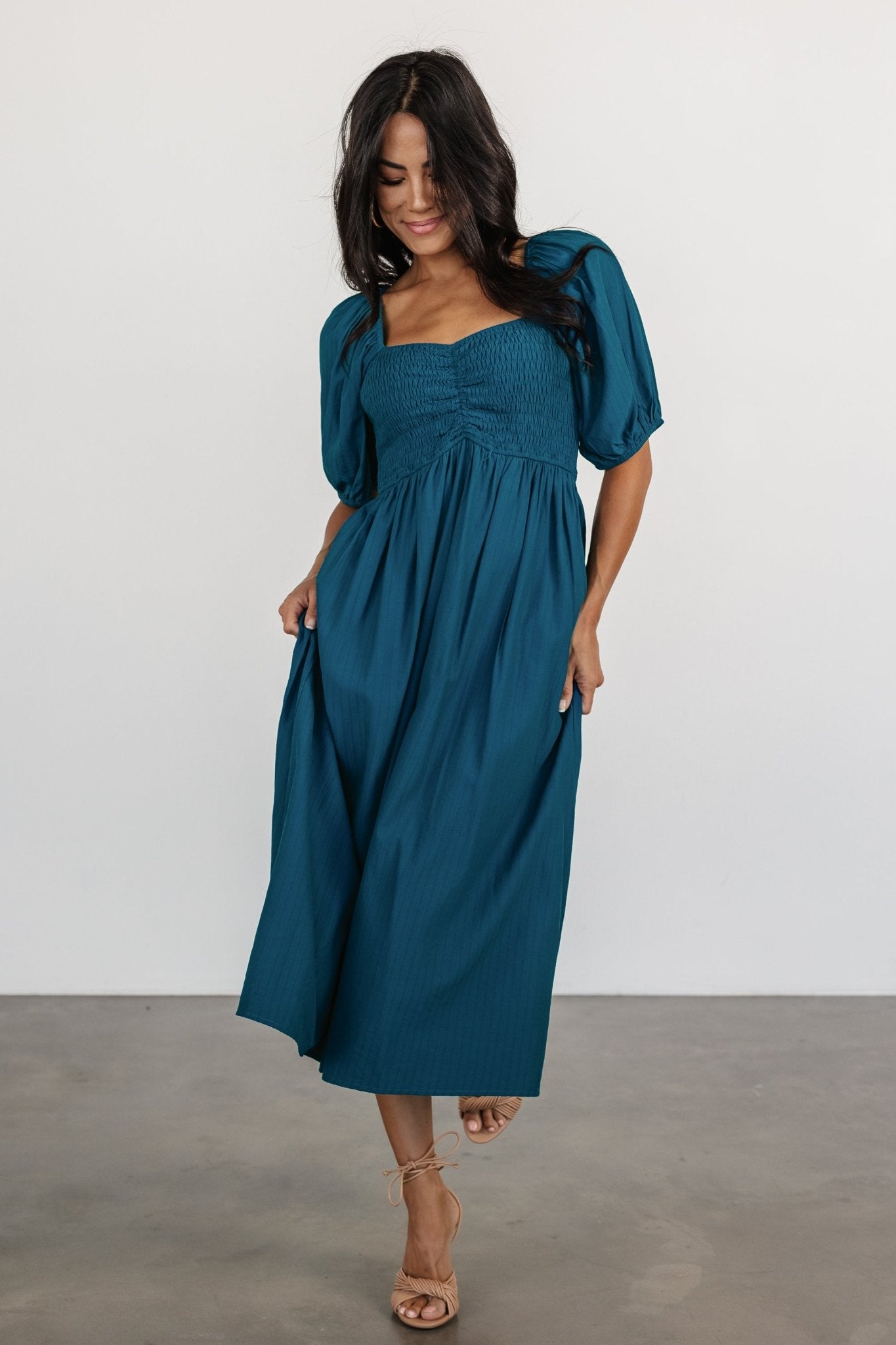 Stefania Midi Dress | Mediterranean Blue - Image 6