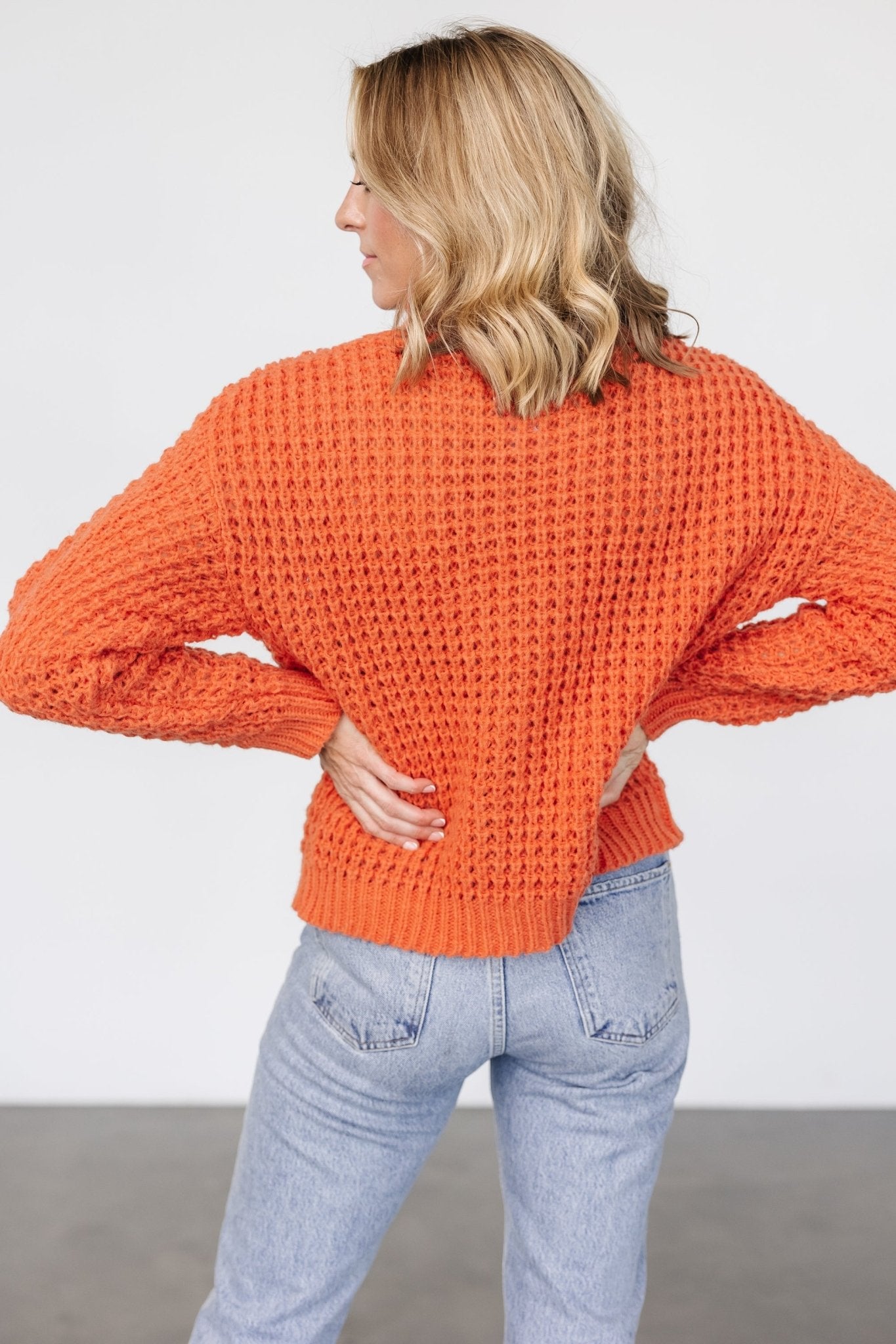 Syracuse Chunky Knit Sweater | Orange - Image 5
