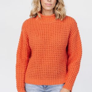 Syracuse Chunky Knit Sweater | Orange