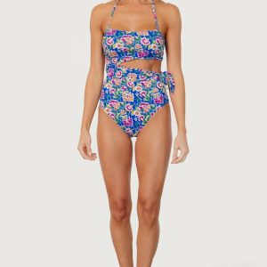 Trieste One Piece | Blue + Multi Floral