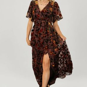 Uma Velvet Maxi Dress | Clove + Amber Floral