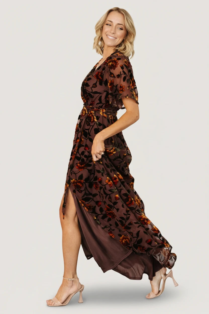 Uma Velvet Maxi Dress | Clove + Amber Floral - Image 7