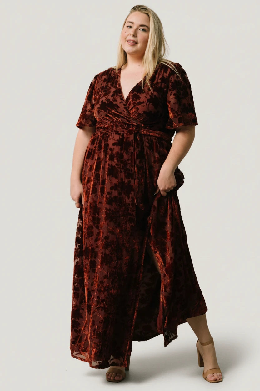 Uma Velvet Maxi Dress | Clove + Amber Floral - Image 5