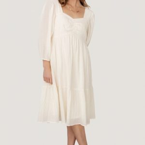Vaeda Midi Dress | Cream