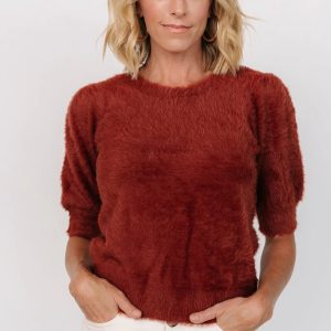 Vail Sweater Top | Brick