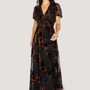 Valen Maxi Dress | Black Multi