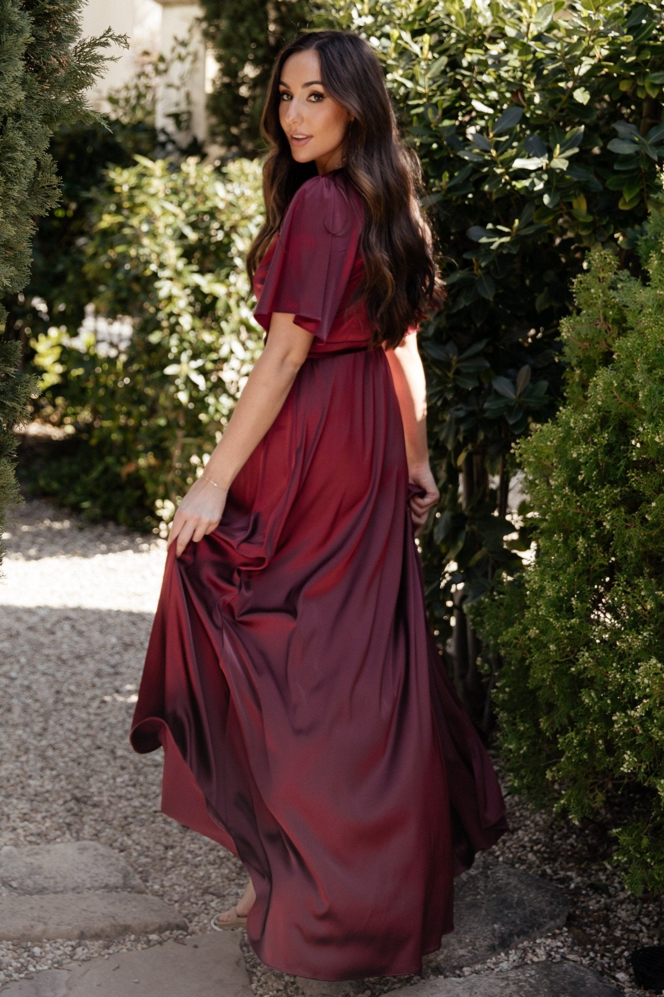 Vara Satin Maxi Wrap Dress | Mulberry - Image 10