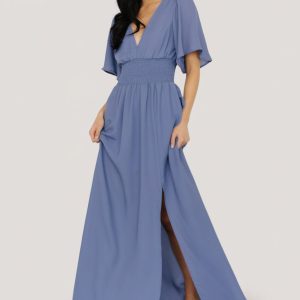 Verona Smocked Maxi Dress | Blue