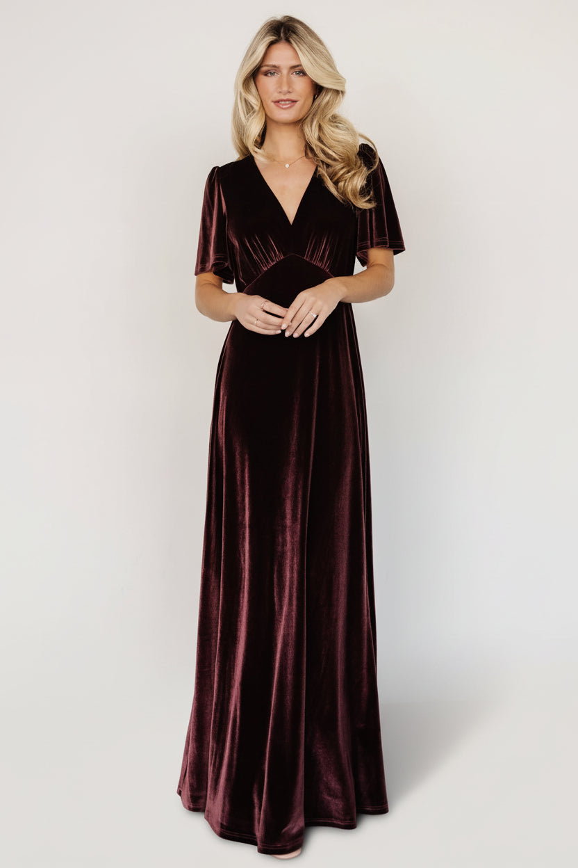 Vivian Velvet Maxi Dress | Clove