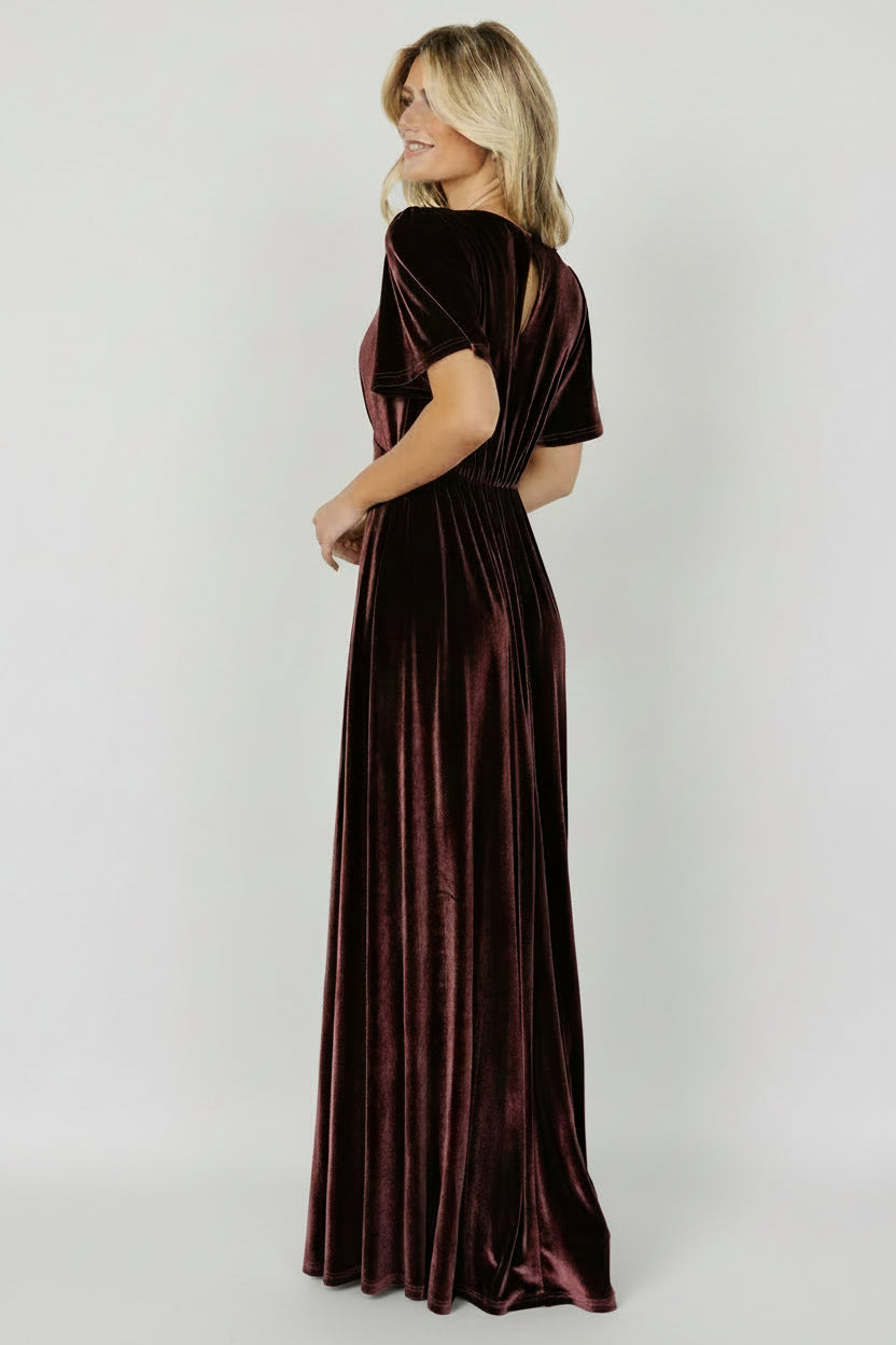 Vivian Velvet Maxi Dress | Clove - Image 6