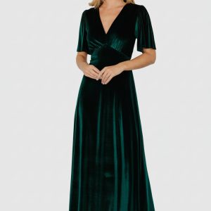 Vivian Velvet Maxi Dress | Emerald