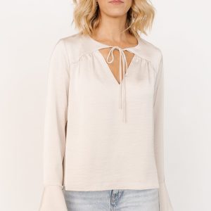 Westminster Satin Top | Pearl